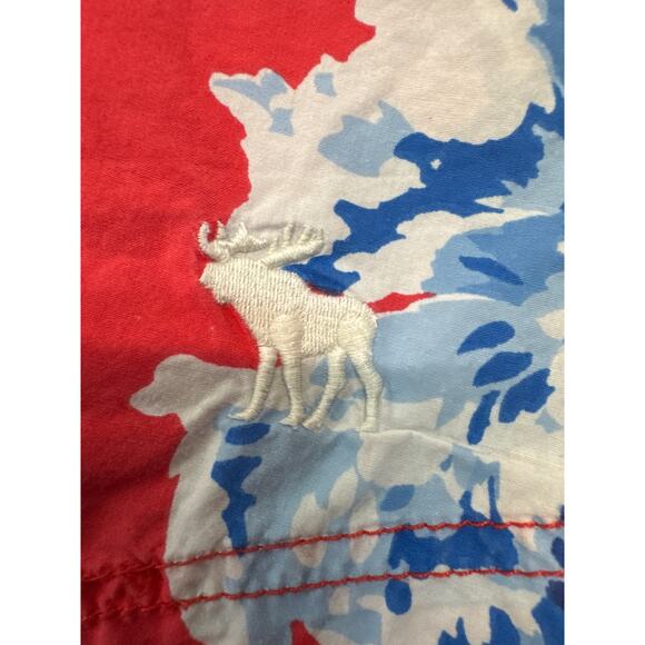 Abercrombie & Fitch A&F Strappy Sun Dress Blue White Pink Floral Smocked Size M - Picture 4 of 6